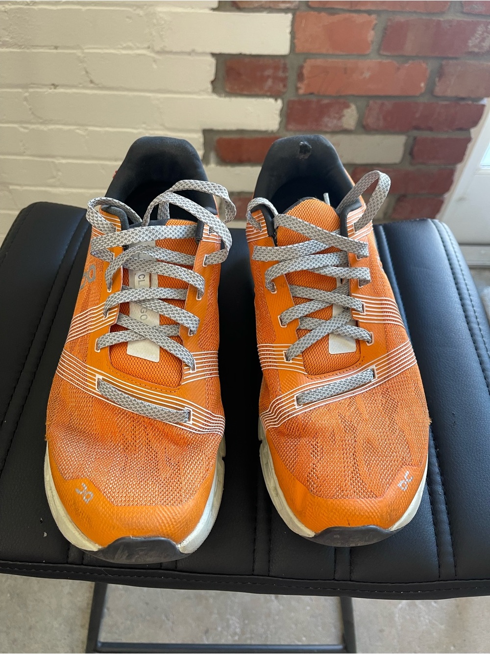 On Running Men's Orange and Gray Running Sneakers